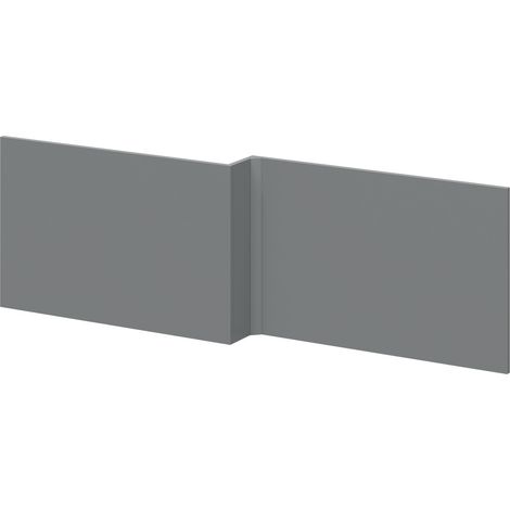 Satin Grey MDF 1700mm L Shaped Front Bath Panel (1/4)