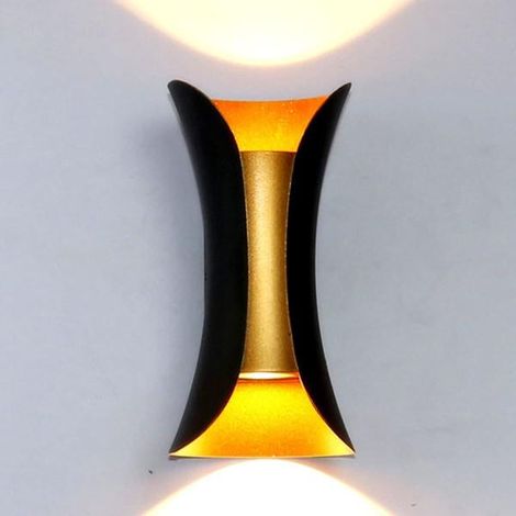 Applique murale d'intérieur 10 W, style moderne, éclairage haut et bas, en métal, blanc chaud 3000 K, décorative pour chambre, couloir, salon. (1/5)