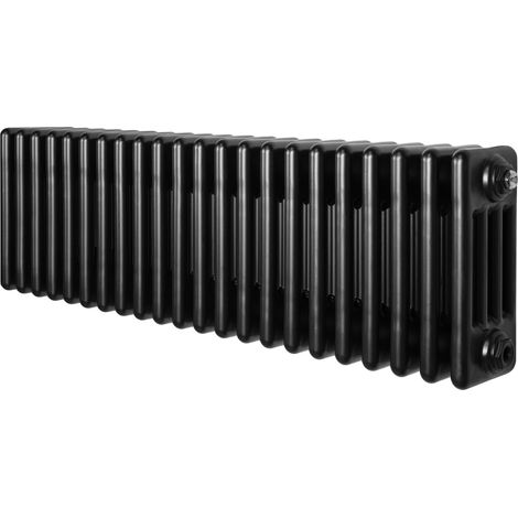 Radiatore Tradizionale 4 Colonne Orizzontale Nero 300 x 1010 mm