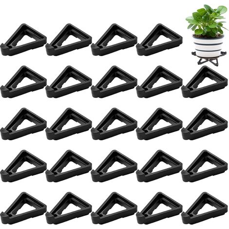 24 Pièces Pieds de Pot, Antidérapante Triangle Pieds De Pots De Fleurs Invisibles Orteils De Pot De Plante Bout Pot de Fleur Intérieur Et Extérieur Accessoires (1/5)