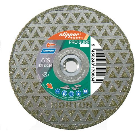 Disque diamant NORTON PRO SURF Ø 125 mm Alésage M14- 70184640591