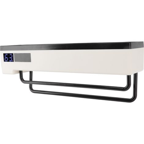 Porte-brosse à dents mural automatique avec désinfection UVC, chargement solaire, affichage numérique et stérilisateur 2 en 1. (1/5)