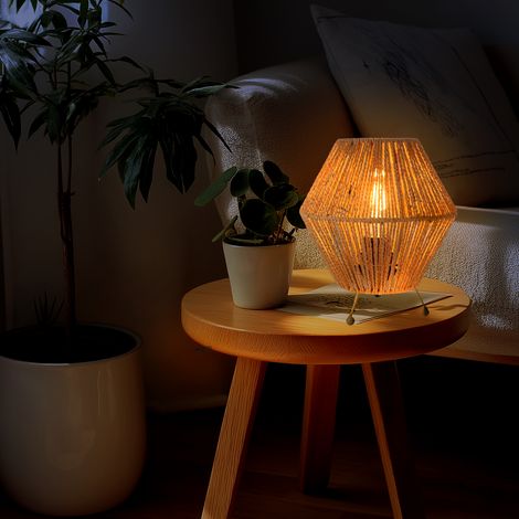 IluminaShop - Lampara de Sobremesa Mimbre / Ratan Formentera 42cm 1XE27 (1/2)