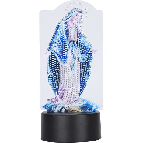 Lampe de nuit LED à peindre avec des diamants, à monter soi-même, matériel non fini, lampe 3D USB, 7 couleurs, tactile et à intensité variable, décoration intérieure