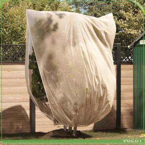 Couverture anti-gel pour plantes - FAFEICY - 42021062 - Beige - 2,4x2 m - Tissu non tissé réutilisable (1/5)