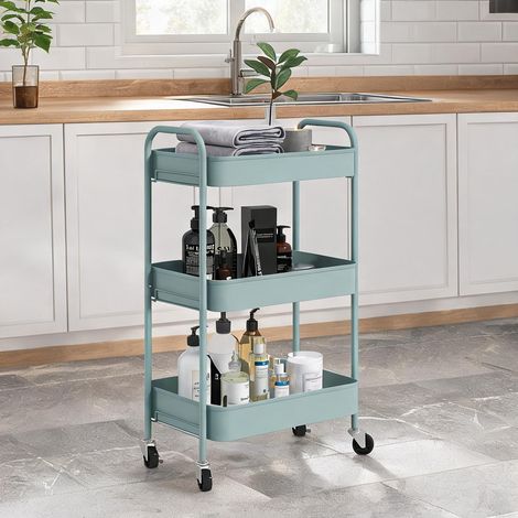 Armoire de rangement bleu clair en acier 45 x 30,6 x 79 cm (1/5)