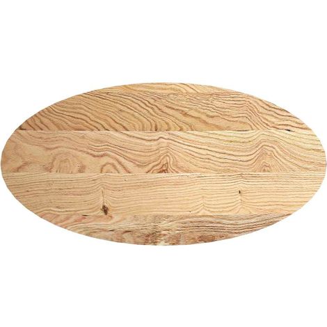 Tischplatte 120x60x4 cm Massivholz Eiche Oval vidaXL (1/5)