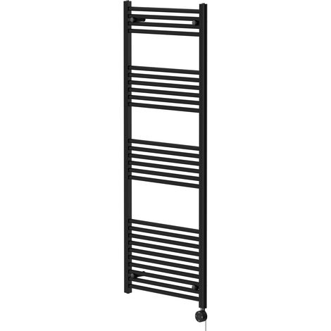 Pizarro Colore Matt Black 1600mm x 600mm Straight Digital Thermostatic Electric Heated Towel Rail (1/5)