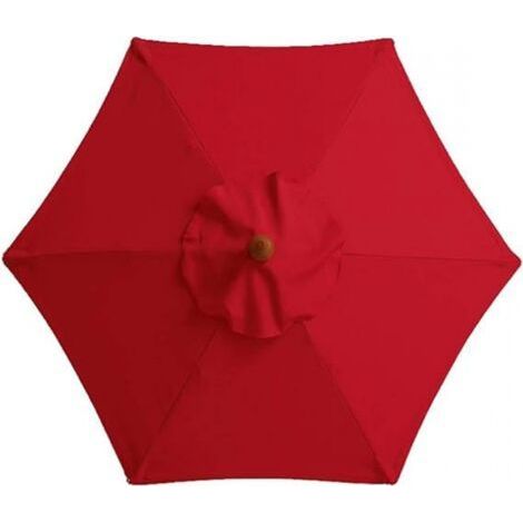 Replacement Cover for Market Table Parasol, Table and Parasol - 6 Whales - 3 m - Waterproof - Anti-Ultraviolet - Black (1/4)