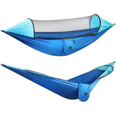 Filiyano-Hamac de camping de grande taille avec moustiquaire, confortable et stable (1/4)