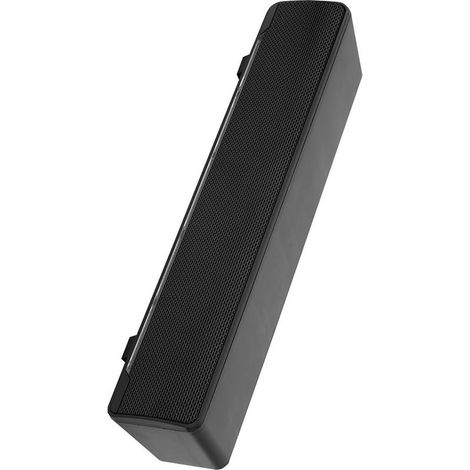 Barre de son stéréo filaire USB avec caisson de basses, entrée 3.5mm pour PC et téléphones (Noir)