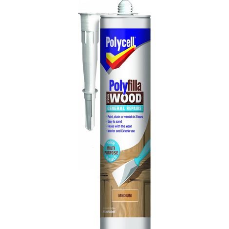 Polycell Polyfilla Wood Filler General Repairs - Cartridge - Medium - 480g