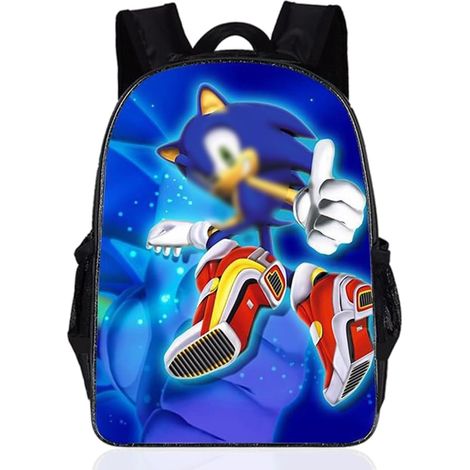 Sac à dos enfant hérisson, sac à dos scolaire hérisson, sac à dos 3D pour garçons et filles, 30 x 15 x 40 cm, bleu