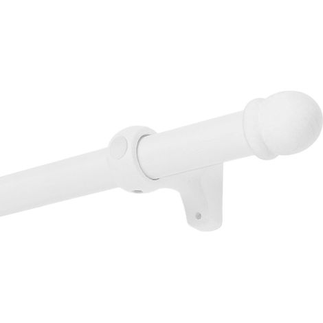 Kit per asta per tende Alma, diametro 28 mm, laccato bianco, 180 cm MOBOIS (1/3)