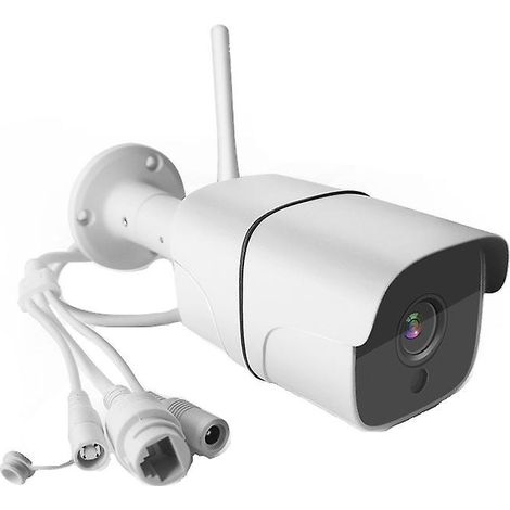 Caméra de surveillance extérieure 1080p Wi-Fi, vision nocturne infrarouge, détection de personnes et de bruit
