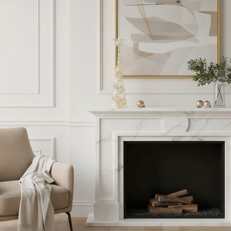Albero natale cono Oro c/led bianco caldo d16x60cm OUT (1/5)
