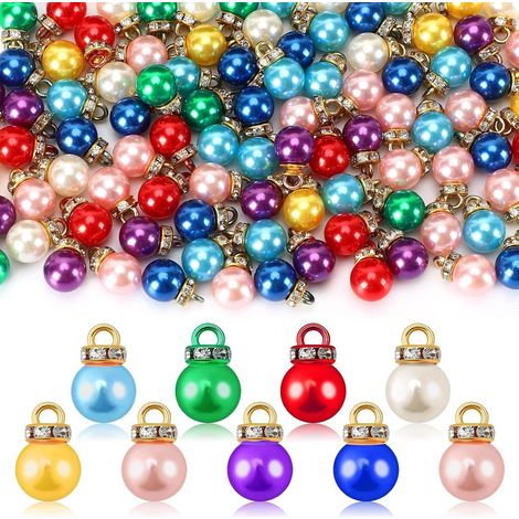 Mini Boules de Noel, 90 PCS Petites Boules de Noël, 1 cm Boules Sapin de Noel pour Décoration Arbre Noël, Décorations Fête DIY, Cadeaux (B) (1/5)