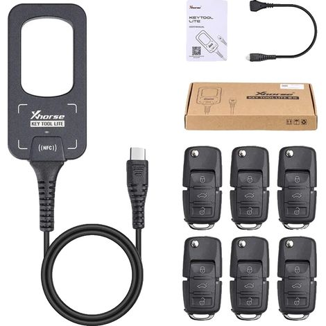 Lite Key Tool, generazione di transponder, rilevamento di frequenza, con 6 chiavi (1/2)