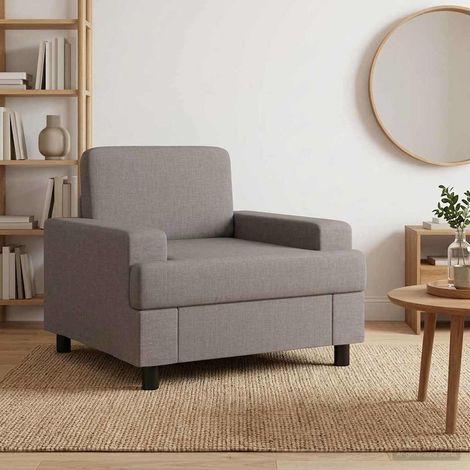 vidaXL Fauteuil Taupe Tissu (1/5)