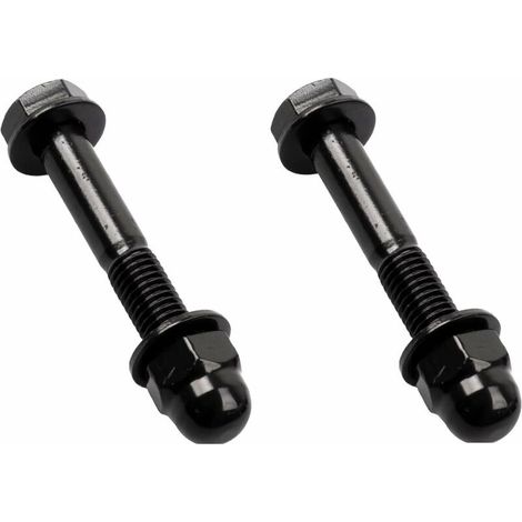 2x boulon (vis + écrou) fixation porte coulissante M10 x 65mm cuisine placard verrière meuble noir (1/2)