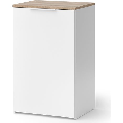 Commode Wido, Blanc, 50x80cm avec étagère, Vicco (1/5)