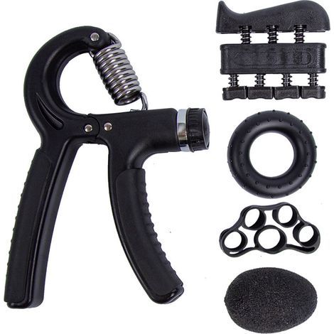 Verstellbares Griffkrafttrainingsset, Handtrainingsgerät, Griffring, Fingerübungsgerät, fünfteiliges Fitnessgeräte-Set. (1/5)