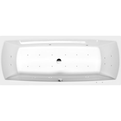 Baignoire balnéo LILY, 170x70x39cm, Active Hydro-Air, chrome (1/4)