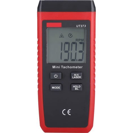 UT373 Mini-Digital-LCD-Drehzahlmesser, berührungsloser Laser-Drehzahlmesser, Messbereich 10–99999 U/min, Kilometerzähler, LCD-Hintergrundbeleuchtung (1/5)