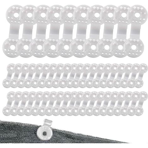 50 clips pour toile d'ombrage, clips de fixation pour bâche, spécifications (1/5)