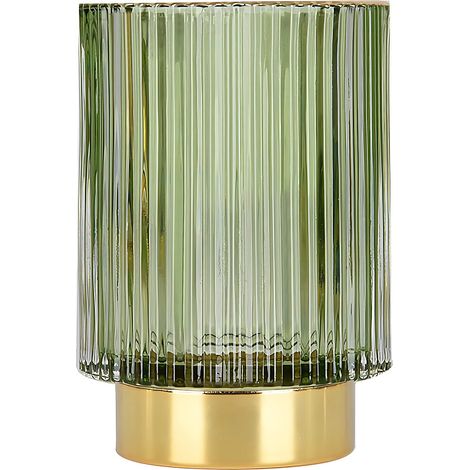 Rangement Maquillage, Boîte Rangement Pinceaux Maquillage en Cristal, Pot Pinceau Maquillage Vintage Porte-stylo, Organisateur de Maquillage pour Coiffeuse, Chambre, Salle de Bain (Vert L) (1/5)