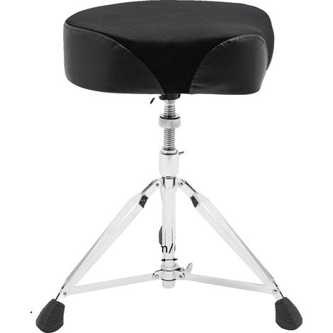 Taburete para batería, altura regulable, diseño portátil, color negro. (1/2)