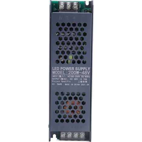 Pilote d'alimentation à découpage LED, transformateur de lumière magnétique, longue bande noire 48V AC180-250V