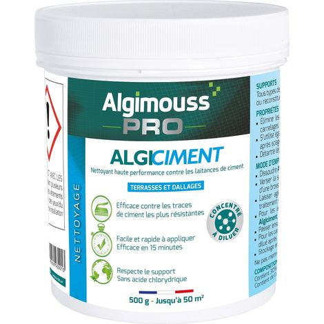 ALGICIMENT 500 gr - Nettoyant voiles de ciment poudre à dissoudre ALGIMOUSS - 093001