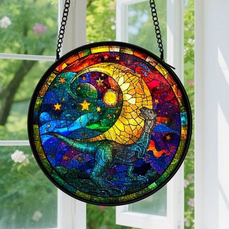 Capteur de soleil en vitrail - décoration spirituelle 9cm (1/4)