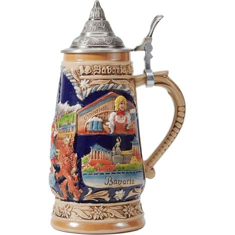 Viking Tankard Bavaria German Beer Mug Gift for Birthday Man Father Husband Ceramic (1/5)