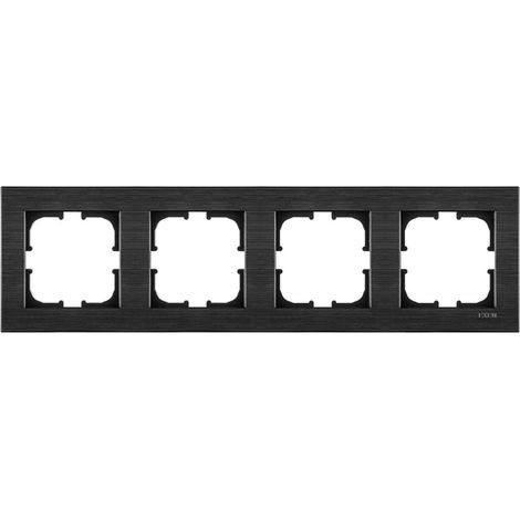 Cadre quadruple 4x noir brossé EXEN COMFORT (1/4)
