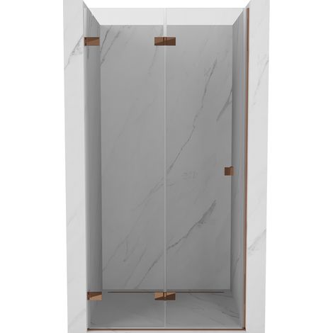 Mexen Lunar-F Duschfaltüren links 85 cm, transparent, Roségold - 836-085-000-60-00-L (1/5)