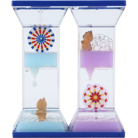 Minuteur Sablier Scellé à Liquide Coloré pour Jeu Sensoriel et Décoration de Bureau (1/5)