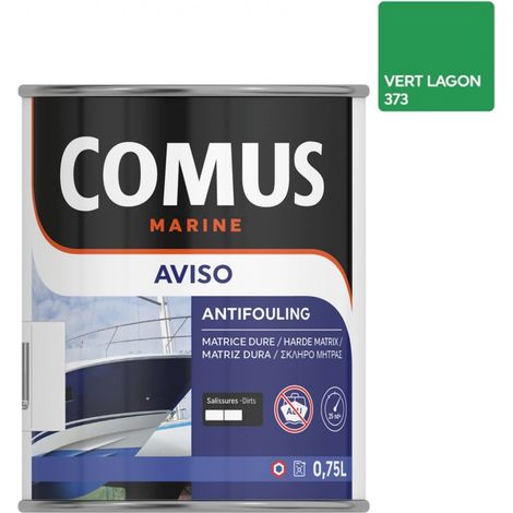 AVISO NB VERT LAGON 0,75 L - Peinture antifouling à matrice dure pour bateaux rapides - COMUS MARINE (1/2)
