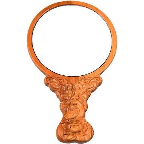 Miroir de maquillage de voyage pliable, en bois écologique au design minimaliste pour une application précise de l'eyeliner, miroir de courtoisie compact et portable (13 x 8 cm, 1 ensemble) (1/5)