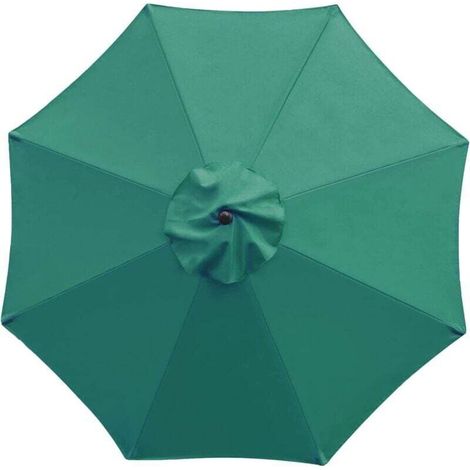 Housses de rechange pour parasol 3 mètres 6 bras Parasol de rechange pour auvent de jardin Housse de rechange pour parasol, auvent uniquement (vert)