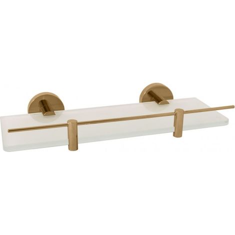 Etagère de douche murale COLORADO avec rail en laiton doré 30 cm (1/2)