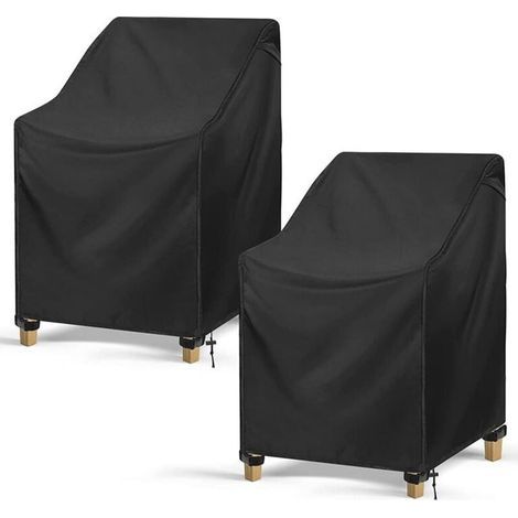 Funda para Silla de Jardín, 2 Piezas, Funda Protectora para Muebles de Jardín en Tela Oxford 420D Impermeable (89 x 97 x 74cm) (1/4)