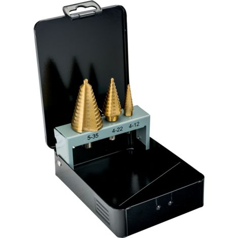 Bahco Kegelbohrer aus HSS, goldfarbig, 3 Teile (1/3)