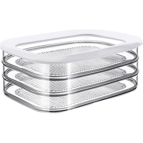 Boîte à charcuterie 3 étages – Blanc – boîte de rangement frigo pour charcuterie - trois boîtes de conservation séparées – passe au lave-vaisselle (1/5)