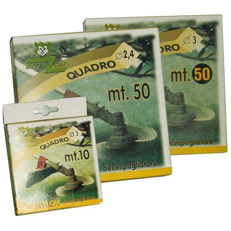 Filo In Nylon Per Decespugliatori Quadro  4,0 Conf.1 Rotolo Da 50Mt