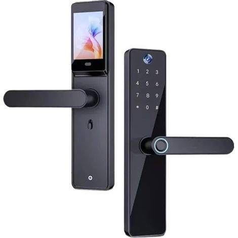 Serrure de Porte Intelligente WiFi, étanche IP66, Serrure numérique électronique avec Clavier for Porte d'entrée, épaisseur de Porte 35-100mm(22X195(5050)) (1/5)