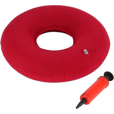 Coussin d'assise orthopédique gonflable pour le coccyx et les hémorroïdes. Fermeté ajustable. (1/5)