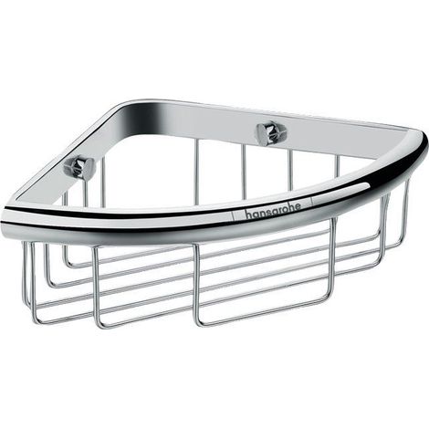 Hansgrohe Logis Bathroom Corner Shower Caddy Chrome Stainless Steel Stylish (1/3)