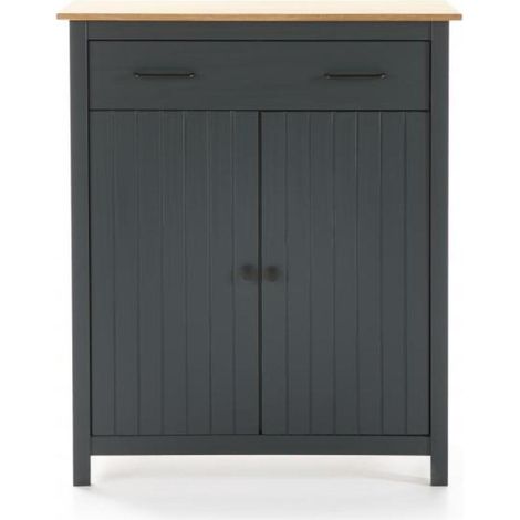 Mueble auxiliar 2 puertas 1 cajón Mariana acabado azul 110 cm(alto) 90 cm(ancho) 40 cm(largo) (1/5)
